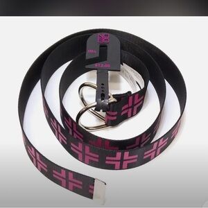 NWT XL-3X nylon belt DD ring pink black 1240